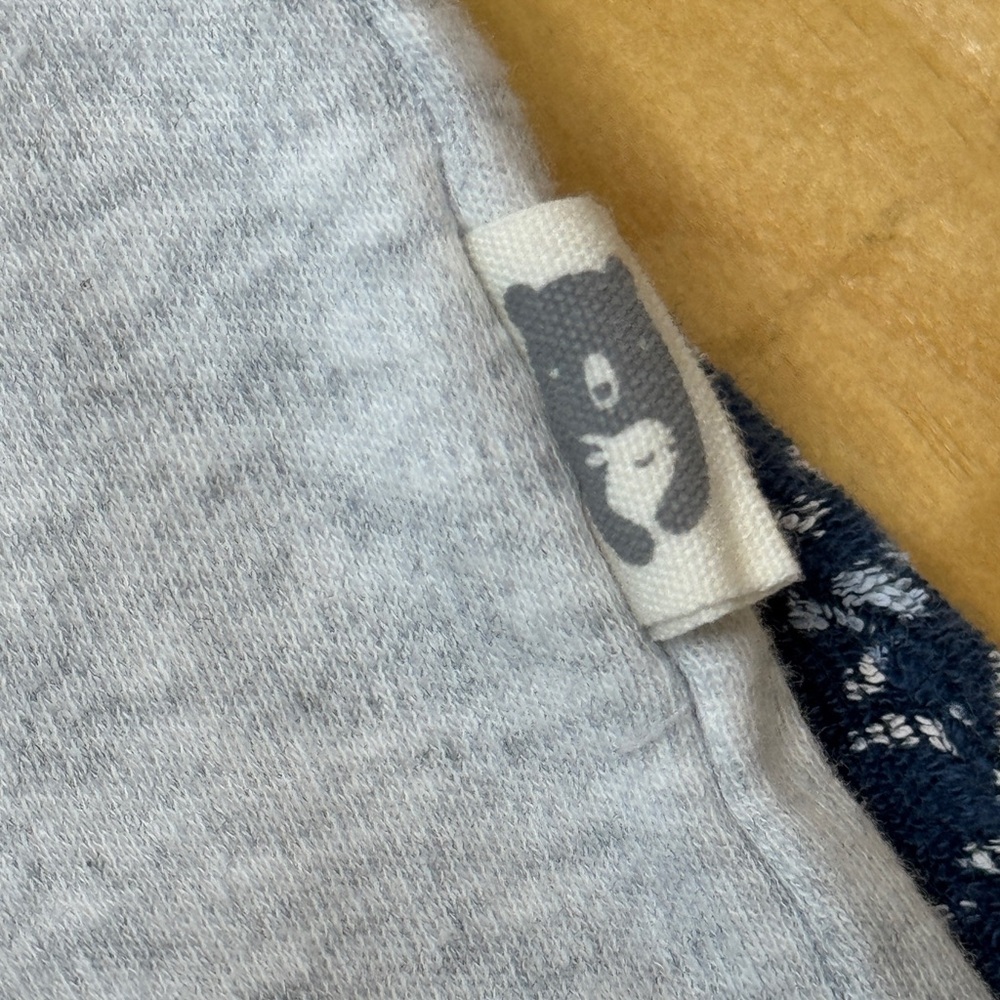 Oliver & Rain Navy Patterned Kids Overalls with Pocket  newborn - Picture 8 of 9